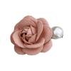 Horquilla de camelia tridimensional con perlas para principios de primavera, nueva horquilla francesa de gran sentido con clip lateral para niña, flequillo, accesorios para el cabello, tocado para mujer