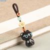 Chaveiro Pingente de Gatinho Fofo de Sândalo para Carro para Homens e Mulheres Pingente Criativo Cordão de Mão Enfeites para Pendurar na Bolsa