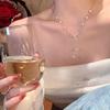Collar de perlas con diseño romántico de estrellas y borlas de perlas, temperamento de alto nicho, cadena de clavícula 2024, nuevo