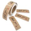 Rollo de 120 etiquetas adhesivas de papel kraft, gracias por su pedido, pasta de sellado para hornear pasteles