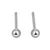 Pendientes de plata S990 simples de guisante para el pie, pendientes redondos pequeños para mujer, pendientes de moda para hombre para dormir sin quitárselos, pendientes de botón, ganchos para la oreja, pendientes para el cartílago de la oreja