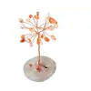Venta al por mayor de fábrica base de lámina de ágata natural grava alambre de cobre árbol de la fortuna árbol de la vida decoración tejida a mano árbol de la fortuna