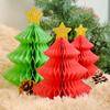 Decoraciones de Bolas de Panal Navideñas Tema de Fiesta Navideña Adornos de Bolas de Panal Arreglo de Lugar Guirnalda de Papel para Árbol de Navidad
