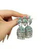 Campanilla de Viento con Lazo de Princesa Artesanía Pesada Zirconia Microincrustada Tridimensional Estilo Palacio Dulce Pendientes de Moda de Lujo Ligero
