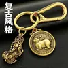 Colgantes de Animales del Zodiaco (Doce), Amuletos de Viaje Seguro, Colgantes de Buda, Llaveros de Llave de la Fortuna de Una Hoja, Mosquetones, Colgantes de Pixiu Atractores de Riqueza