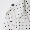 Ropa Europea y Americana para Mujer Transfronteriza Za Aliexpress Elegante Holgada de Lunares Chaqueta Gabardina