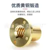 Tornillo en T T8t10t12 Tuerca de Brida de Cobre Tornillo para Motor Paso a Paso Tornillo para Impresora 3D Varios Lead 1