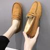 Fornecimento direto da fábrica 2022 inverno Sapatos tipo feijão fundo plano sola de tendão de boi macia sapatos de algodão sapatos para gestantes mãe preguiçosa