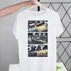 Camiseta de Modal 180g Coche de Drift Initial D Sol Rojo de Akagi Camiseta de Anime de Verano Ae86 Talla Europea Jd