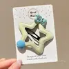 Presilhas de Cabelo de Estrela Aveludada para Crianças Outono Inverno Presilhas para Franja Lateral de Meninas Presilhas de Ursinho Fofo para Bebê Grampos Acessórios de Cabelo