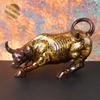 Hongda Impresión por computadora de latón completo Calle Huar Ciudad de Niuwang Entrada de la oficina de ganado Toro de bronce del zodíaco Regalo Péndulo de bronce
