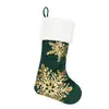 Decoraciones navideñas transfronterizas calcetines decorativos navideños calcetines navideños calcetines navideños con bordado bolsas de regalo calcetines navideños dorados calcetines navideños de caramelo