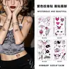 Adesivos de tatuagem estilo vintage, duradouros e à prova d'água, cores fluorescentes de imitação Y2K, maquiagem retrô moderna unissex para braços e clavículas