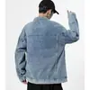 Jaqueta jeans masculina de corte solto, marca da moda, versátil, nova coleção de outono 2006, vestuário masculino para primavera e outono