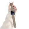 Nueva correa de cuero suave de doble cara con patrón de bola salvaje para Apple 7 watch strap AppleWatch8s9