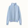 Cardigã de Cashmere Feminino Novo Inverno Estilo Coreano Preguiçoso Gola Alta Meia Lã Tricotado Macio Ceroso Amigo da Pele Emagrecedor Visual Suéter Casual