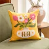 Toalla Bordada Almohada de Dibujos Animados Cojín para Sofá de Sala de Estar Almohada de Terciopelo Trendy para Coche Almohada para Siesta de Niña Linda