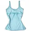 Top Camisola de Rayas de Color Sólido con Tirante Halter para Mujer Verano con Sujetador Incorporado Adelgazante Versátil Hermoso Top de Espalda