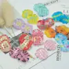 Accesorios de botones de manzana transparentes translúcidos estampados Botones para ropa DIY Botones decorativos Botones de cuatro agujeros en forma de manzana