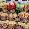 Encantos de Bolsa de Boneco de Pão e Vegetais Divertidos e Criativos com Tema de Comida, Pingentes de Chaveiro de Brinquedo de Desenho Animado Fofos