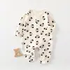 Ropa para bebé para otoño e invierno, mameluco de una pieza de algodón puro, ropa interior Clase A, pijama para recién nacidos, mameluco de manga larga para niños y niñas
