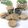 Garrafa de Água Fria de Aço Inoxidável 304 com Tampa de Bambu, Garrafa de Água para Esportes ao Ar Livre, Copo de Água de Bambu, Garrafa para Esportes de Ciclismo com Tampa de Bambu, Arte em Bambu