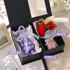 Jabón Artesanal de Racimo de Uvas Souvenir Navideño Regalo para Novia Mejor Amiga Ramo Pequeño Jabón Práctico Souvenir Caja de Regalo con Techo Solar