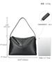 Bolso bandolera para mujer, de piel de vaca de primera capa, sencillo, moderno, de gran capacidad, de piel auténtica, de alta gama, bolso de hombro para mujer