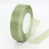 Atacado do Fabricante Fita de Chiffon Verde Sálvia, Fita de Chiffon para Decoração de Embalagem de Presente Floral Fresco, Estilo Fresco e Simples, Transfronteiriço