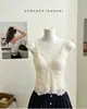 9763# Camisola de Encaje Calado Espalda Bonita para Mujer Correas Delgadas Fijas Almohadillas en el Pecho Moldeador Chaleco Adelgazante Ropa Interior Ropa Exterior