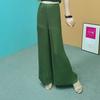 Pantalones Anchos Plisados Lingying K016 [En Stock] Miyake Verano 2026 Pantalones de Mujer Caídos Sueltos Modernos Pantalones de Mujer de Gama Alta