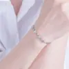 Pulseira de moda estilo Mori japonês e coreano banhada a prata Sansheng Sanshi Shili flor de pêssego pulseira de ameixa com diamante para menina pulseira joia