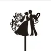 Estilo Ins Transfronteiriço Dia dos Namorados Decoração de Bolo para Assar Casamento Pedido de Casamento Sr&Sra Inserção de Bolo Acrílico