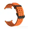 Adecuado para correa de reloj Samsung Watch7Ultra, Silicona Porosa Transpirable, Marino Doble Fila Doble Hebilla Inteligente