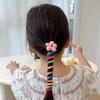 Meninas Rolo Linha Telefônica Anel de Cabelo Dos Desenhos Animados Flor Arco Criativo Doce Rabo de Pônei Linha Telefônica Enrolamento Corda de Cabelo