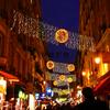 Foco em vários estilos, padrões, decoração de dossel de coração de estrela de cinco pontas de LED, iluminação de engenharia externa, luzes de rua cruzada