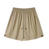 Primavera e Verão Estilo Coreano Solto Casual Versátil Elástico na Cintura Cordão Calças de Perna Larga Shorts Redutores de Idade Calças de Praia Frescas Cinco Pontos
