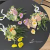 Ramo Fresco Pequeño Estilo Coreano para Registro de Matrimonio, Entrada de Sala de Estar, Amapolas Mariposa Flores Artificiales, Decoración de Flores Falsas, Flores para Atrezzo de Fotografía