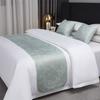 Toalha de Pé de Cama Jacquard de Alta Precisão para Hotel Bandeira de Cama Simples Moderna para Hotel Cobertura Decorativa de Cama para Pousada
