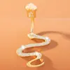 Clip para Ombligo con Forma de Serpiente Transfronterizo, Anillo para Ombligo Sexy de Estilo Europeo y Americano de Moda sin Perforación