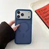Agujero Grande Textura de Piel Mate Magnético Aplicable a Apple 17 Pro Max Sensación de Alta Gama 16 Estilo Coreano 15 Pareja 14 Funda para Teléfono 13