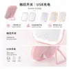 Espejo plegable con luces, tocador, iluminación suplementaria, espejo de escritorio de belleza de mano pequeño, espejo LED portátil para maquillaje