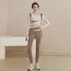 Pantalones Largos Ajustados de Tiro Alto que Levantan los Glúteos, Sensación de Segunda Piel, Cubren las Caderas, Aspecto de Dos Piezas Falsas para Fitness, Deportes, Correr, Pilates y Yoga para Mujer