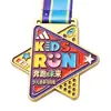 Medallas metálicas personalizadas para maratón internacional infantil de kínder y competiciones de atletismo, medallas escolares de esmalte hechas a medida