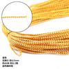 Corda Elástica Redonda de 1mm Dourada e Prateada Corda Elástica Corda Não Elástica Elástico para Etiqueta Cordão Dourado Fio Dourado Plano
