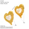 Pendientes de Acero de Titanio con Forma de Corazón Personalizados Estilo Ins Transfronterizo Europeo y Americano para Mujer, Pendientes Versátiles de Moda de Alta Gama con Forma de Corazón para Mujer