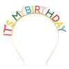 Tiara de Festa de Aniversário Europeia e Americana É Meu Aniversário Gotejando Óleo Letra Colorida Coroa de Aniversário Menina