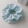 Scrunchie Fresco de Verão com Bolinhas Azuis e Brancas Laço Doce para Rabo de Cavalo Corda de Cabelo de Renda Acessório de Cabelo Elástico