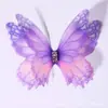 5cm Dupla Camada Estéreo Tule de Fada Asas de Borboleta Feito à Mão DIY Grampo de Cabelo Antigo Acessórios para Penteado Material para Pin Shooting