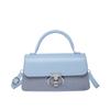 Bolsa Pequena Texturizada Bolsa Feminina 2025 Nova Moda Versátil Retrô Transversal de Ombro Único Bolsa Quadrada Pequena de Mão Feminina